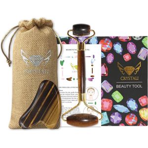 Gua Sha Set voor Anti-aging Gezichtsmassage - Gezonde en Mooie Huid met Tijgeroog