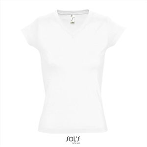 SOL'S Women´s V-Neck-T-Shirt Moon L156 - White - 3XL