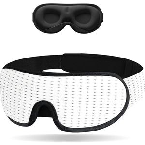 NorthBase ® Slaapmasker Luxe - 100% Verduisterend Wit - 3D Traagschuim