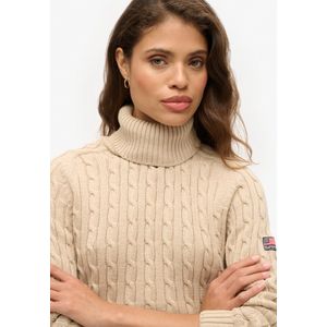 Superdry - Trui - Beige - Effen - Lange Mouw - Normale Pasvorm