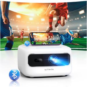 ULTIMEA Apollo P10 - Full HD 1080P Decoding met 5G+2.4G WiFi Bluetooth, Draagbare Mini Beamer Wit