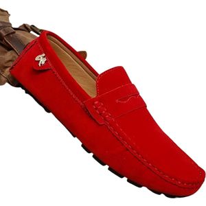 Nivard Loafers Dames - Met Hak - Damesschoenen - Instappers - Rood - Maat 35.5