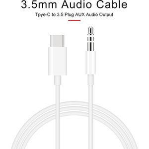 USB-C naar 3.5mm AUX kabel 1 Meter - Wit