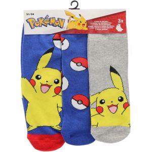 POKEMON - 3 PAAR SOKKEN - PIKACHU - SOKKEN VOOR KINDEREN