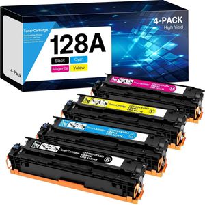 4-pack | Geschikt voor HP 128 / HP 128A Toner cartridges - Geschikt voor HP Color Laserjet Pro CM1410 - CM1415FNW - CP1520 - CP1525N - CP1525NW