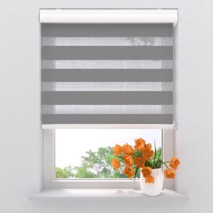 Duo Rolgordijn Splendid - Lichtdoorlatend - Grey - 170 x 175 cm