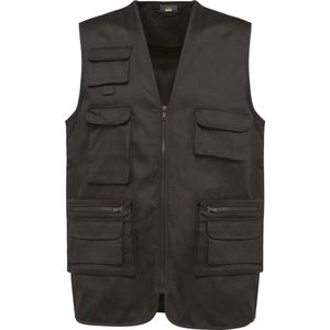 WK. Designed To Work Gevoerd unisex gilet in polykatoen met veel zakken WK609 - Dark Grey - XL