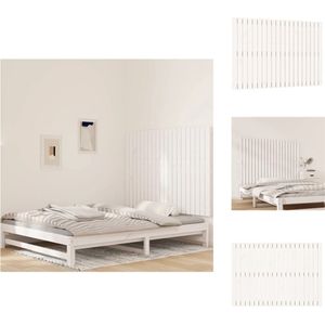 vidaXL Grenenhouten Wandhoofdbord - 127.5 x 3 x 90 cm - Klassiek design - Comfortabele ondersteuning - Bedonderdeel