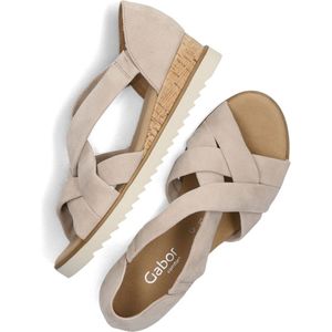 Gabor 782 Sandalen - Met Sleehak - Dames - Beige - Maat 38,5