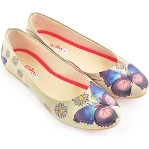 GOBY – Butterfly Bloom Ballerina's – Handmade en Vegan – Zacht en Vrouwelijk – Maat 41
