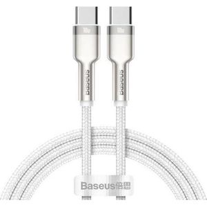 Baseus Cafule Series USB-C naar USB-C Kabel Metaal 100W 1m Wit