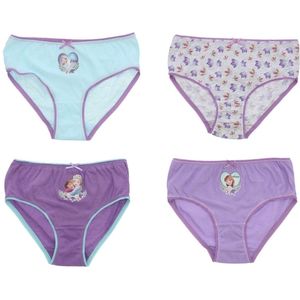 Disney Frozen Onderbroek - Set van 4 - Katoen - Lila/Mintgroen - Maat 110/116