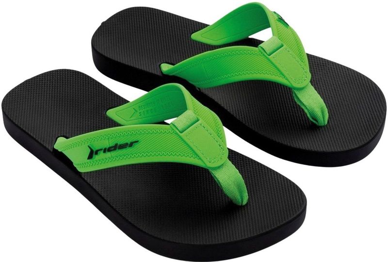 Rider - Impulse - Slipper - Black/Green - 100% Rubber