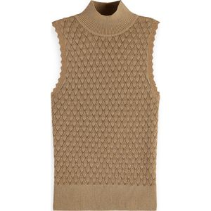 Scotch & Soda METALLIC POINTELLE KNITTED TANK Dames Top - Maat M