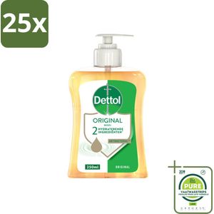 25 x Dettol - Handzeep - Original - Klassieke Hygiëne - 250 ml - Grootverpakking - Handzeep - Antibacteriële Zeep - Dettol - Hygiëne - Handwas
