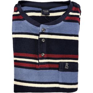 Robson - Badstof Heren Pyjama - blauw multi stripes - Maat XL