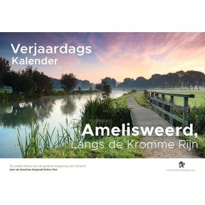 Verjaardagskalender Amelisweerd, langs de Kromme Rijn - prachtig duurzaam product - gedrukt in Utrecht - gedrukt op duurzaam papier met ECO label - landgoed bij Utrecht stad en Bunnik -