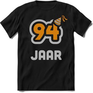 93 Jaar Feest kado T-Shirt Heren / Dames - Perfect Verjaardag Cadeau Shirt - Goud / Zilver - Maat 9XL