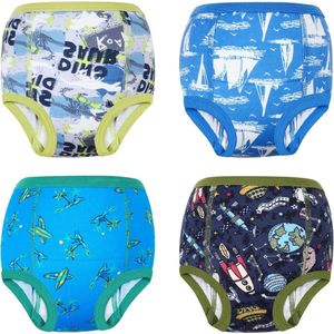 Allecto plus - Trainingsbroek, 4 stuks, Oefenbroekjes ondergoed, Jongens 8 jaar, comfortabel en absorberend.