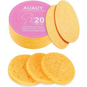 Gecomprimeerde gezichtssponzen - 20 stuks cellulose sponzen voor dagelijkse gezichtsreiniging