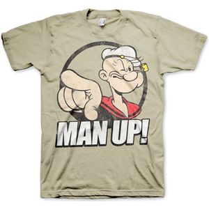 Popeye Man Up! T-Shirt Khaki-S