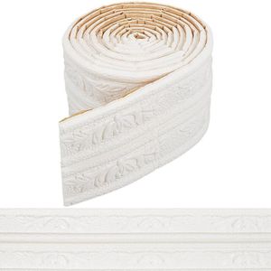Flexibele sierstrip van wit schuim 90,5 x 3 cm - decoratieve rand voor 3D-behang, plamuurmassa en sierlijsten