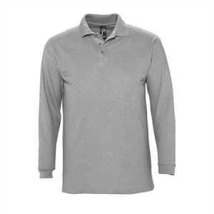 SOL'S Long Sleeve Polo Winter II L549 - Grey Melange - 3XL