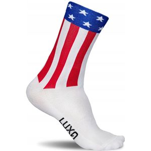 Luxa Fiets sokken USA Vlag - Ademend & Sneldrogend - Maat S