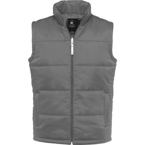 B&C Heren Volledige Ritssluiting Waterdichte Bodywarmer/Gilet (Donkergrijs)