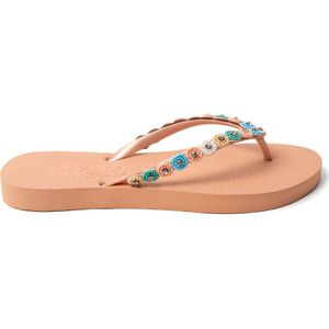Lazamani - Mallorca Beach Dames Slippers Peach - Maat 35/36