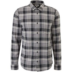 Q/S designed by - Hemd - Maat M - Mannen - 99N0 Grey / Bla - katoen