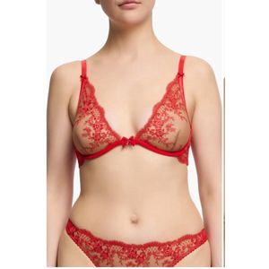 Dita von Teese - Lavinia Plunge Underwire Bra - Maat 80C - Rood