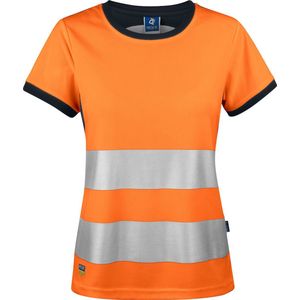 ProJob 6012 SIGNALISATIE T-SHIRT EN ISO 20471 KLASSE 2 DAMES 646012 - Oranje/Zwart - XXL