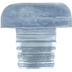 Set van 50 PVC-pluggen, buffers, bumpers (binnen, rond, 5,0 mm, transparant)