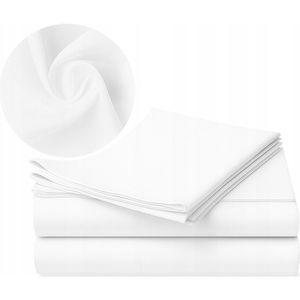 Wit Laken 240x220 Katoen - Traditioneel, Zonder Elastiek