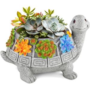 TheLau ® Schattige Schildpad Bloempot met Drainage voor Vetplanten en Cactussen, Perfect voor Decoratie