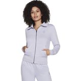 Skechers The Hoodless Hoodie Diamond Jacket W3JA262-LVLP, Vrouwen, Purper, Sweatshirt, maat: S