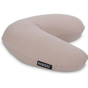 Snoozzz Voedingskussen Small met Fiber vulling en afneembare hoes - Sand - 125 cm