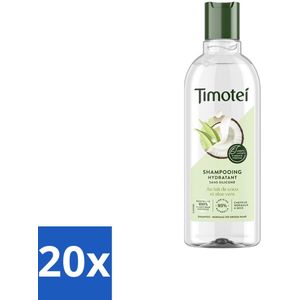 20 x Timotei - Shampoo - Aloä Vera & Kokosolie - Hydraterend - 300ml - Droog Haar Shampoo - Normaal Haar Shampoo