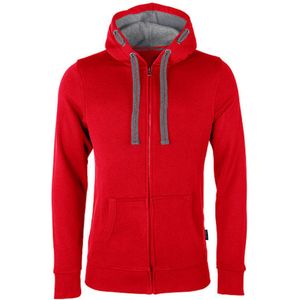 Men´s Hooded Jacket met ritssluiting Red - 5XL