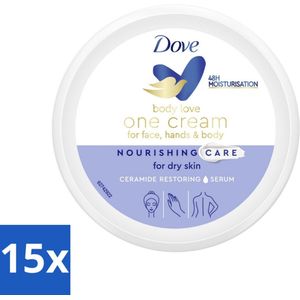 15 x Dove Body Love Bodycrème - One Cream Rich - 250 ml - Zachte Huid - Gladde Huid - Dove