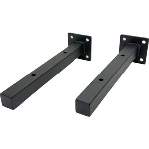 Maison DAM - 2x drijvende plankdrager - Wandsteun - Voor een plank van 20 tot 25cm - Incl. bevestigingsmateriaal; pluggen, schroeven en bit