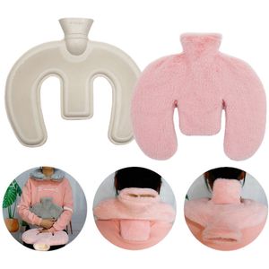 Warmwaterkruik voor de herfst/winter - 1 liter inhoud - U-vormige warmwaterkruik - Warmwaterzak - Warmwaterkruik voor de nek - Cadeau voor familie en vrienden - Lekvrije warmwaterkruik - Benodigdheden voor de herfst/winter