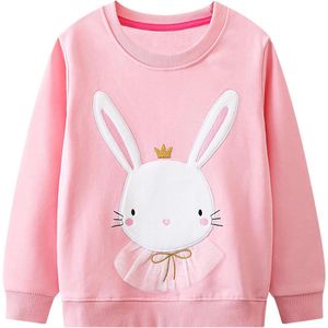 Sweater voor Meisjes - Schattige Katoenen T-shirt met Lange Mouwen voor Kinderen - Cartoon Dieren Top