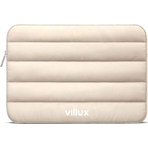 Villux Laptophoes - Laptop Hoes - Geschikt voor 14, 15.6 en 16 Inch - Waterafstotend - Anti Scratch - Schokbestendig - Beige