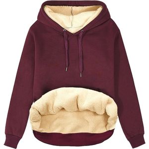 Uniseks Effen Hoodie voor Heren en Dames - Oversized Fleece Sweatshirt met Kangoeroezak