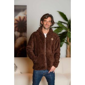 Knuffle Fleece Sweater® | Linda: ""Dit is de perfect sweater! Zacht, comfortabel en geweldige kwaliteit. Geeft een heerlijk ontspannen gevoel!"" | Voor dames, heren en kinderen | Handgemaakt in Portugal | In 3 kleuren, dit is kleur Bruin - maat XL