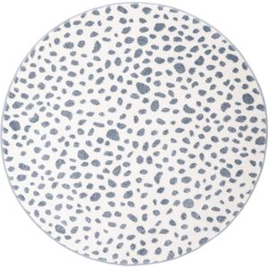 Nattiot - Malda Rond Vloerkleed Kinderkamer & Babykamer - Silver Blue - Tapijt ∅ 120 cm