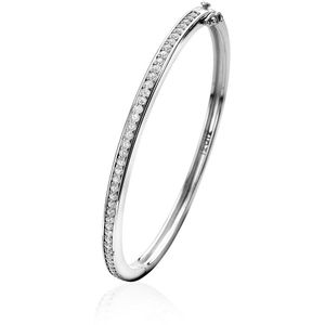 ZINZI zilveren bangle armband wit 3,5mm breed 60mm diameter ZIA1240