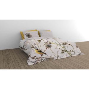 Snoozing Goldfinch - Flanel - Dekbedovertrek - Eenpersoons - 140x200/220 cm - Multi kleur